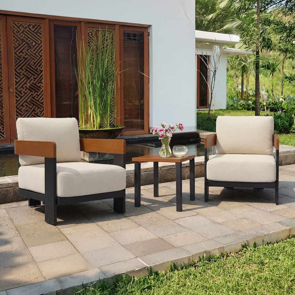 2 - Person Patio Conversation Sets With Cushions, Outdoor Set Furniture (3 Piece)