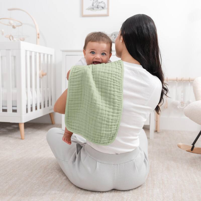 Muslin Burp Cloths for Babies by Comfy Cubs