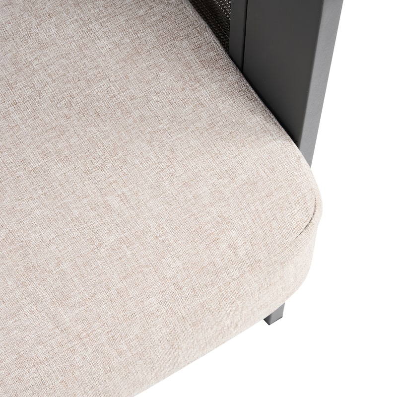 Christopher Knight Home - Modern Aluminum 3-Piece Outdoor Conversation Set with Mesh Panels and Olefin Cushions (No Table)