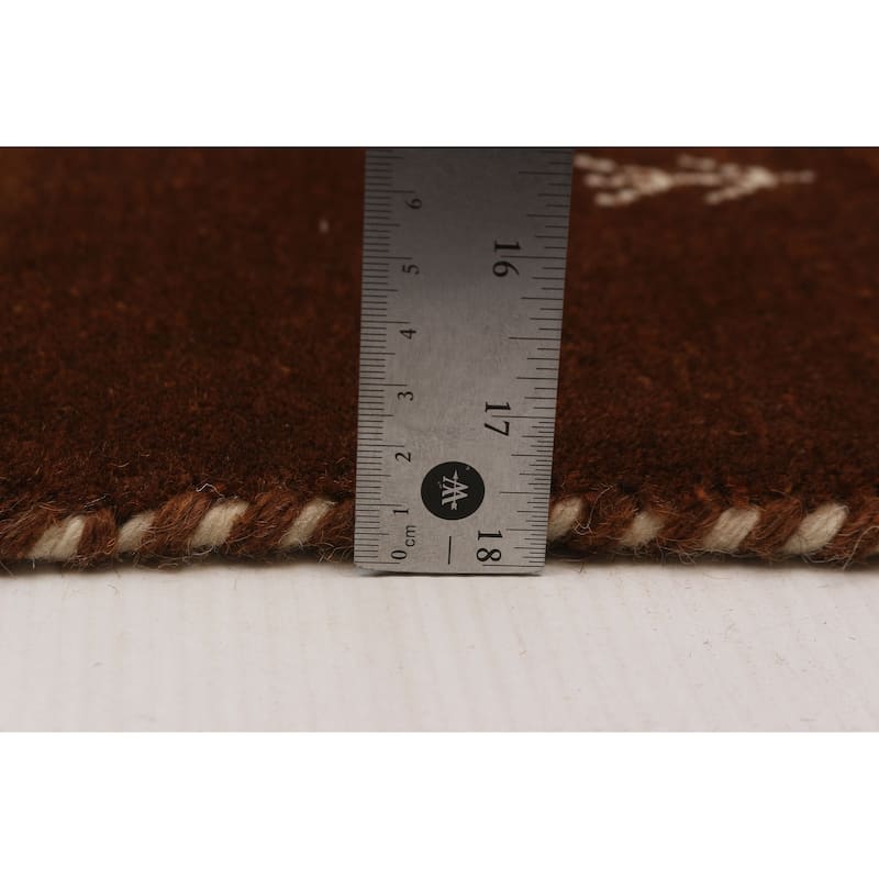 Kashkuli Gabbeh Brown Rug 2'7" x 13'1" - 2'7 x 13'1
