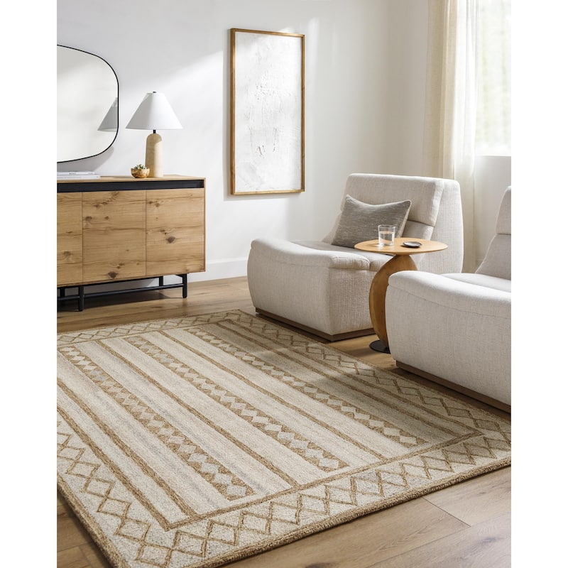 Livabliss Bournemouth Global Area Rug - Tan/Cream - 5' x 7' 6"