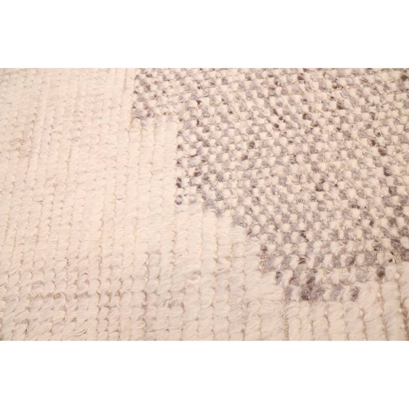 ECARPETGALLERY Hand-knotted Looma Cream, Taupe Wool Rug - 7'11 x 10'2