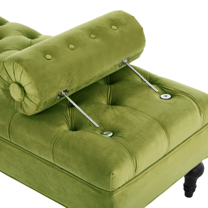 Christopher Knight Home - Anne Bedroom End-of-Bed Bench with 2 Pillows and Velvet Upholstery