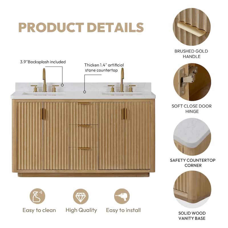 Cadiz Bath Vanity with Composite Stone Top without Mirror