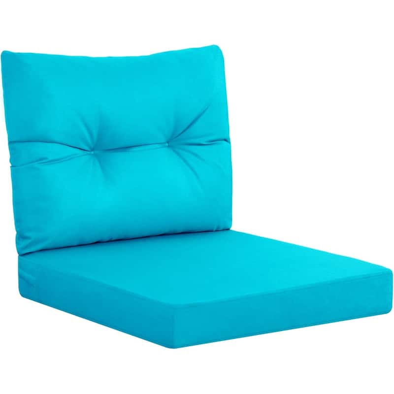 WINSOON 24x24 Inch Outdoor Deep Seat Cushion Set,Waterproof and Resistant - Baby Blue