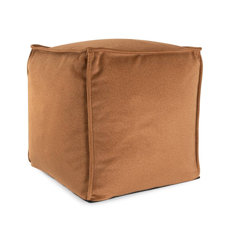 Qiviut Brown Square Pouf