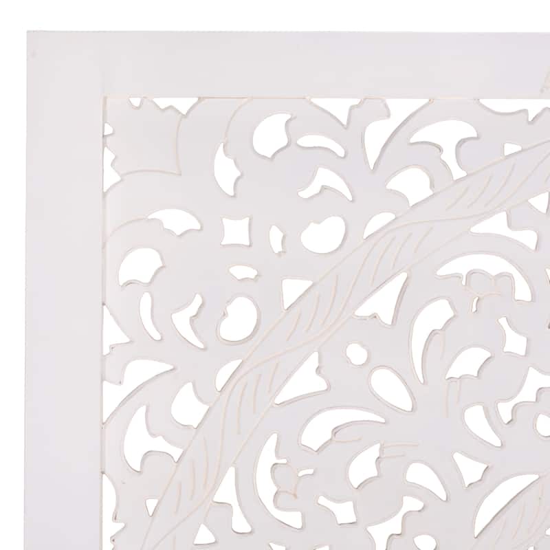 SAFAVIEH Home Remedy Grey Walnut Cut-Out Pattern Headboard