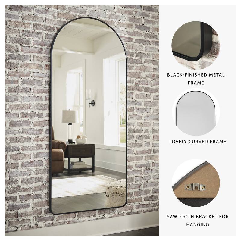 Signature Design by Ashley Sethall Black Floor Mirror - 30"W x 2"D x 68"H