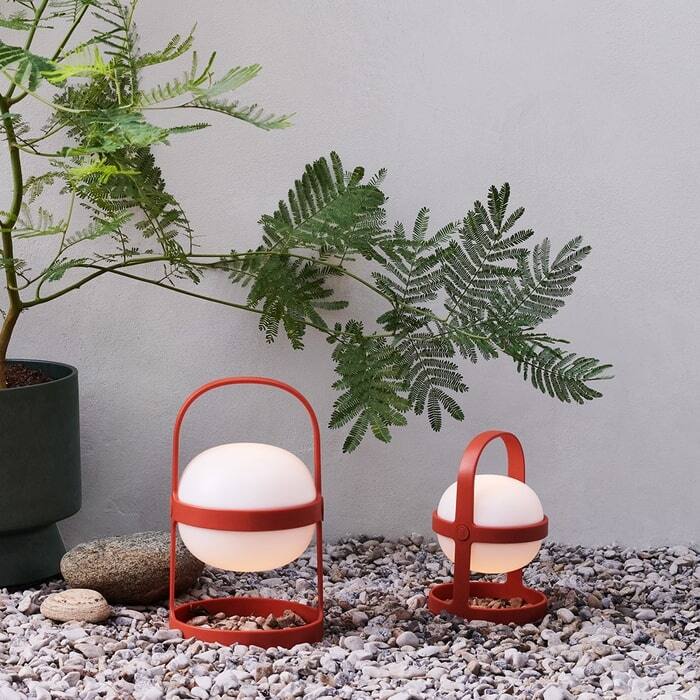 Soft Spot Solar Circular Lantern, Terracotta