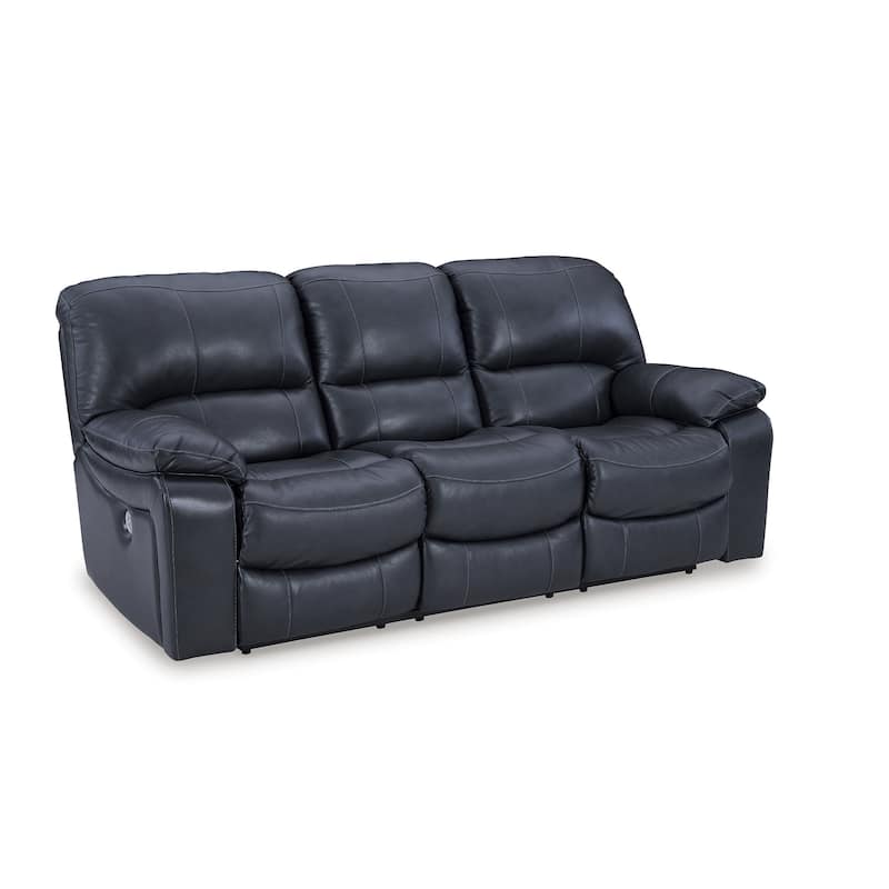 Signature Design by Ashley Leesworth Blue Power Reclining Sofa - 88"W x 41"D x 41"H
