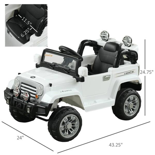 Kids 12V Electric Car with Working Horn, LED Lights and MP3 Connection