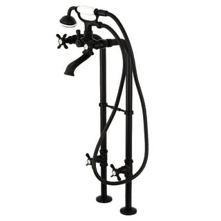 Kingston Brass Traditional Freestanding Tub Faucet with Supply Line and Stop Valve