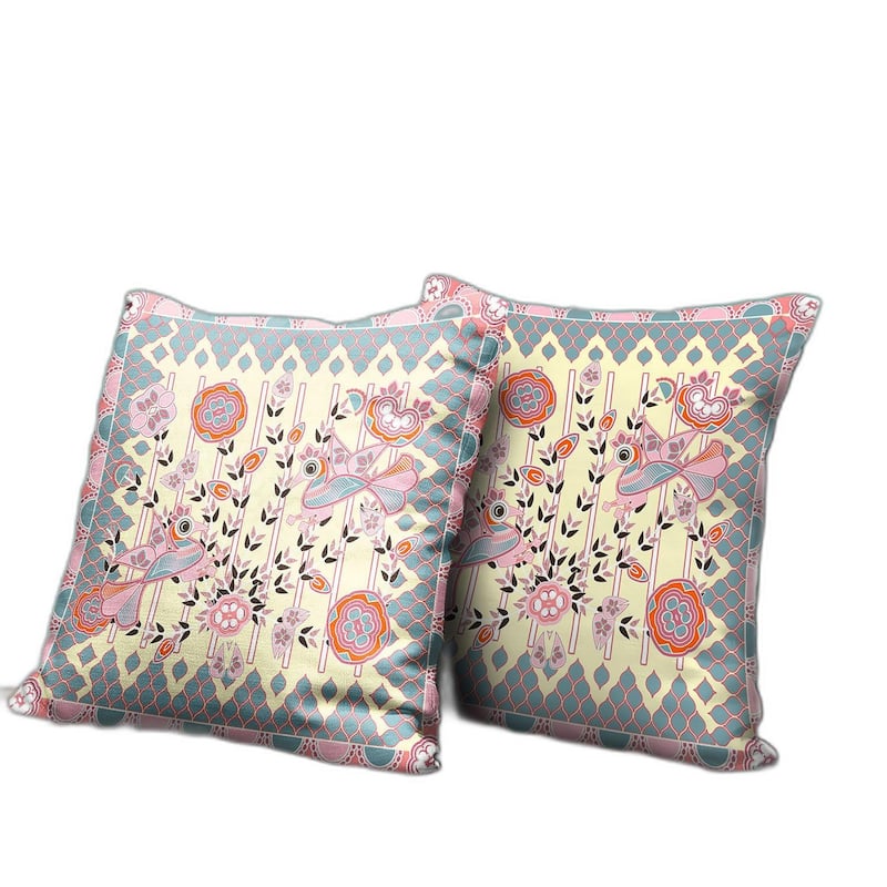 HomeRoots 16" x 16" Yellow Peacock Blown Seam Floral Indoor Outdoor Throw Pillow - 16.00' X '5.00' X '16.00