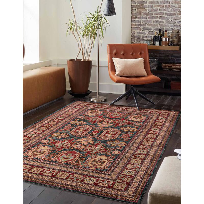 ECARPETGALLERY Machine Woven Lena Blue Area Rug - 9'3 x 12'6