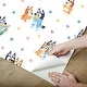 preview thumbnail 5 of 6, Bluey and Bingo Hearts Multicolor Peel and Stick Wallpaper