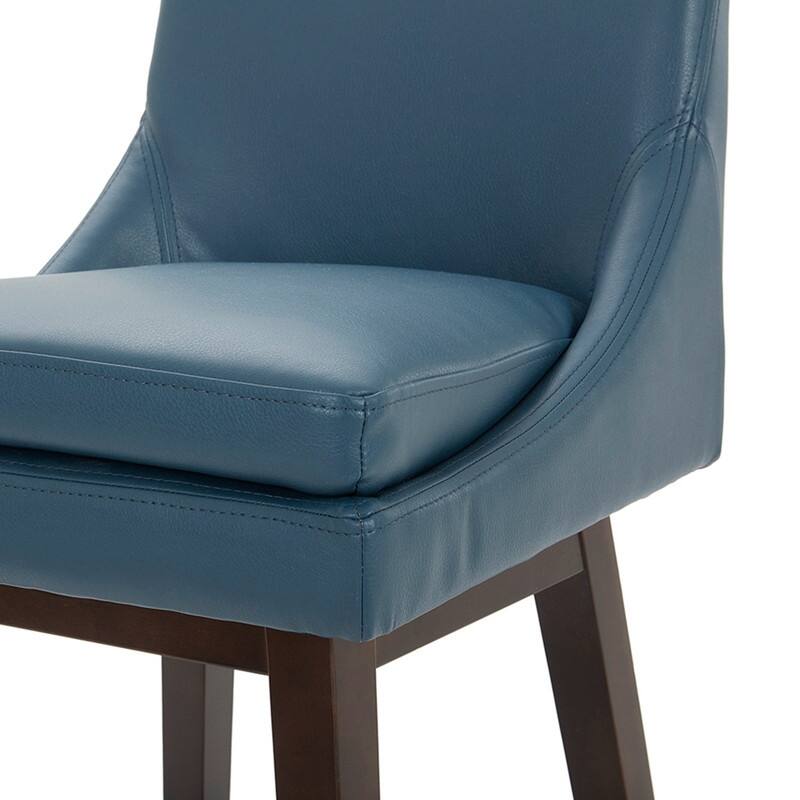 Spruce & Spring Luca Counter Height Swivel Barstool with Solid Wood Legs