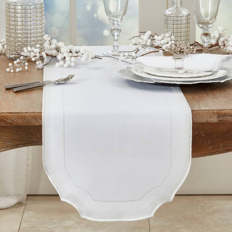 Elegant Embroidery Detail Table Runner