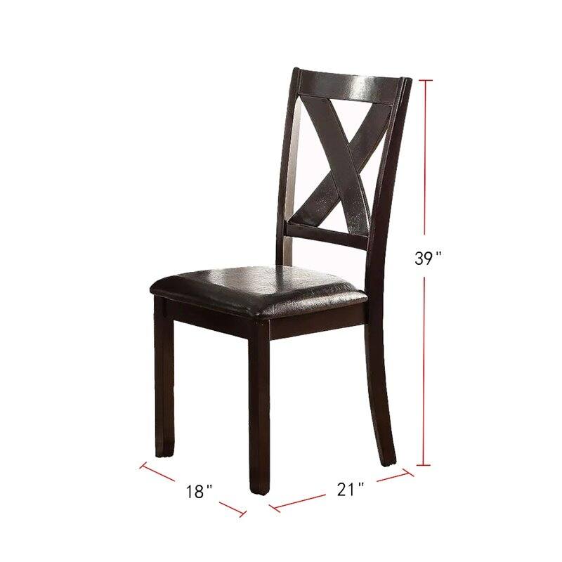 Dining Room Furniture Casual Modern 6pc Set Dining Table 4x Side Chairs and A Bench Rubberwood and Birch veneers Espress