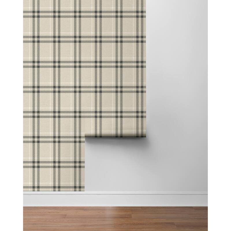Seabrook Designs Calverlay Plaid Prepasted Wallpaper
