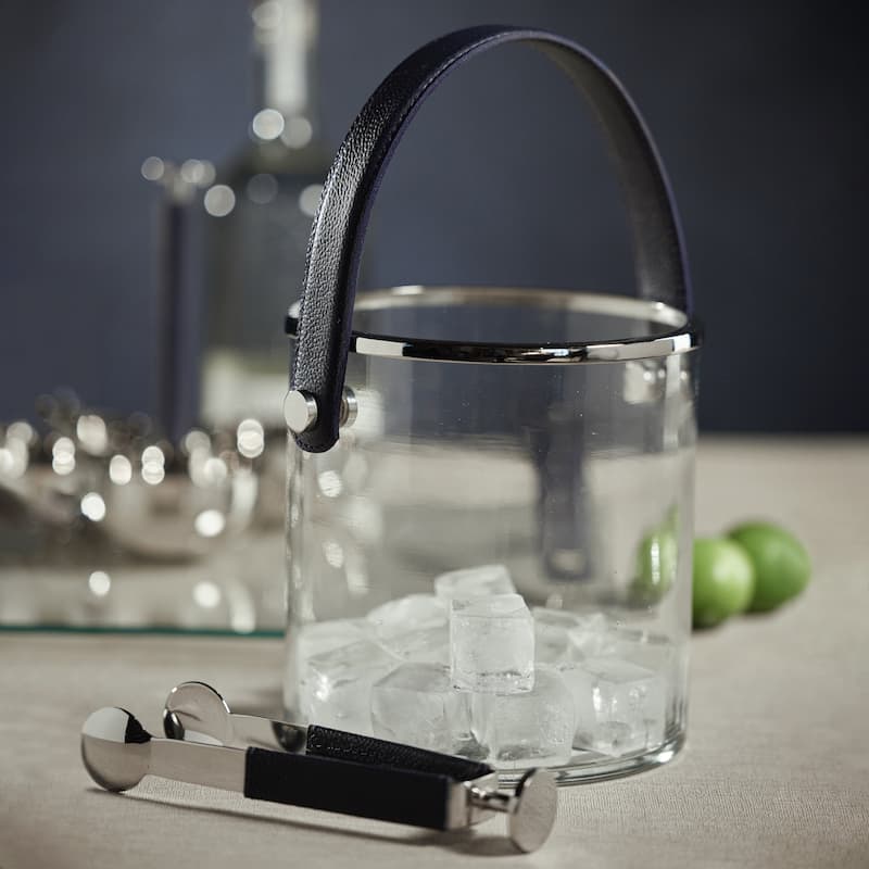 Lucena 9.5-Inch Wide Glass Ice Bucket - 9.5" x 10"