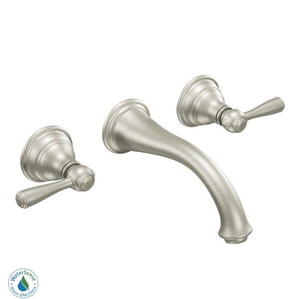 Moen T6107 Double Handle Wall Mounted Bathroom Faucet from the Kingsley Collection