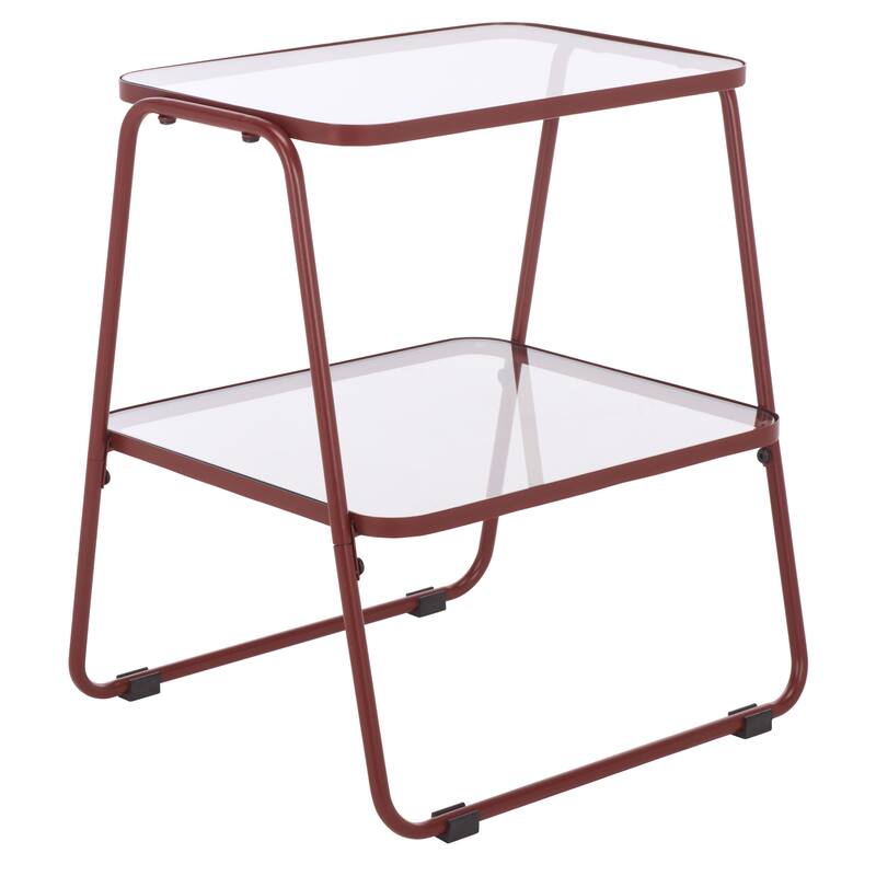 SAFAVIEH Home Zunia 2-Tier Accent Table - 17"W x 15"D x 19"H