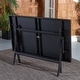 preview thumbnail 48 of 59, SAFAVIEH Outdoor Akita Folding Table with Umbrella Hole - 54.6" x 31.2" x 28.08"