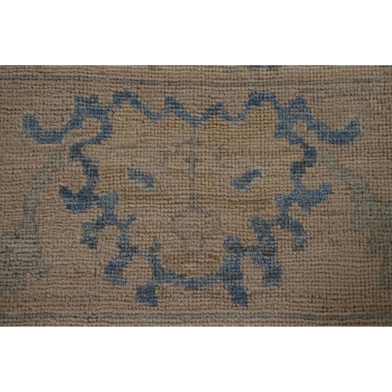 Floral Oushak Oriental Area Rug Handmade Wool Carpet - 8'0"x 10'1"