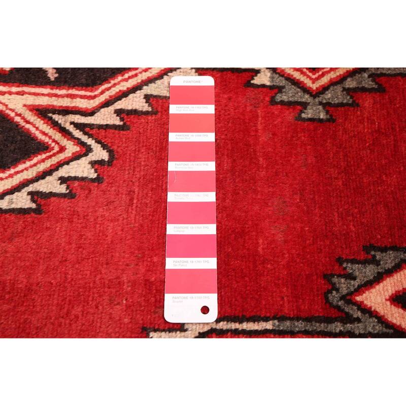 ECARPETGALLERY Hand-knotted Andelz Red Wool Rug - 4'2 x 6'7