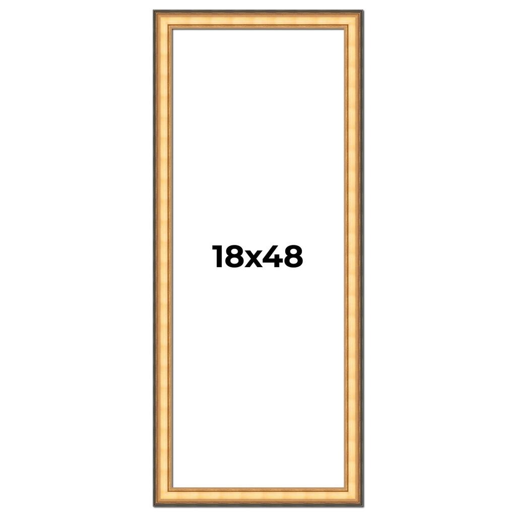 18x48 Frame Gold Plein Aire Solid Wood Picture Frame Width 2 Inches |