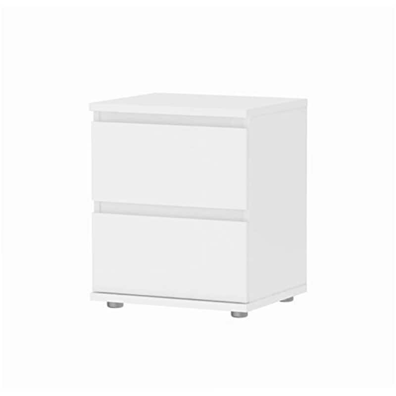 Compact Aurora 2-Drawer Nightstand with Fade-Resistant Finish for Bedside Storage