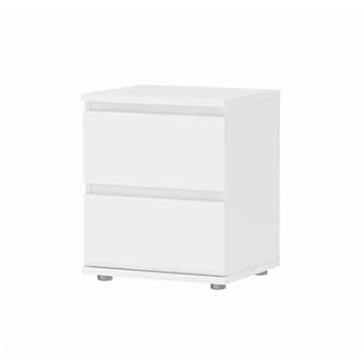 Compact Aurora 2-Drawer Nightstand with Fade-Resistant Finish for Bedside Storage
