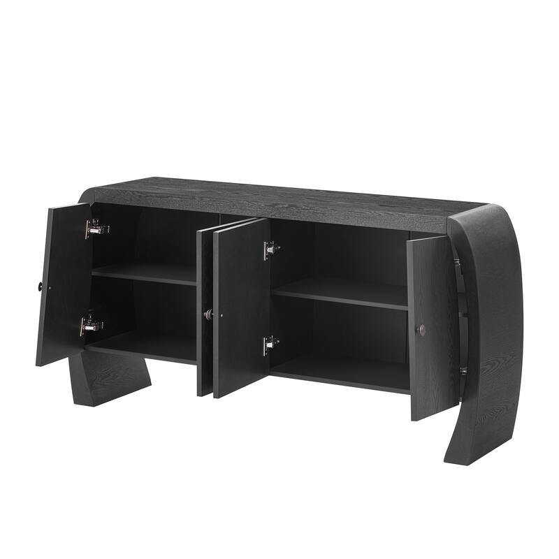 TV Stand Storage Cabinet with Rounded Legs, Simple Coffe e Cabinet Console Cabinet Hallway Cabinet Accent Cabinet