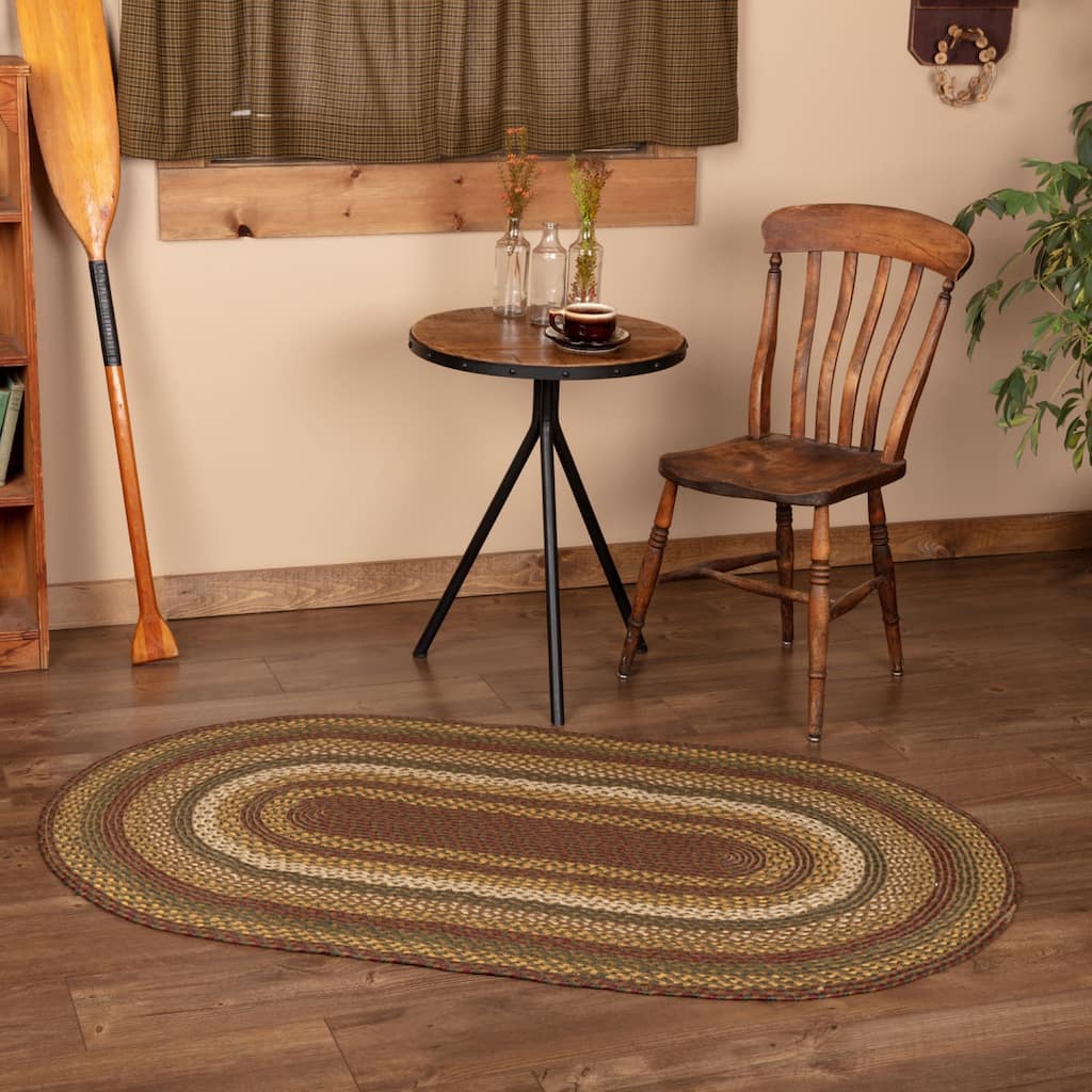 Tea Cabin Jute Rug Oval w/ Pad 36x60 - 3' x 5' Oval