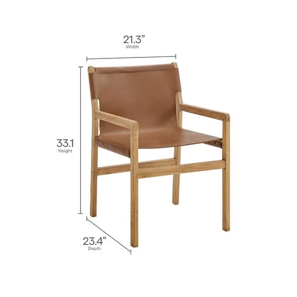 dimension image slide 1 of 2, Orín Leather Dining Chair