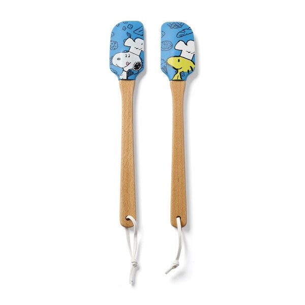 Lenox Chef Snoopy Silicone Wood Spatula Set, 2 Piece, 12.01