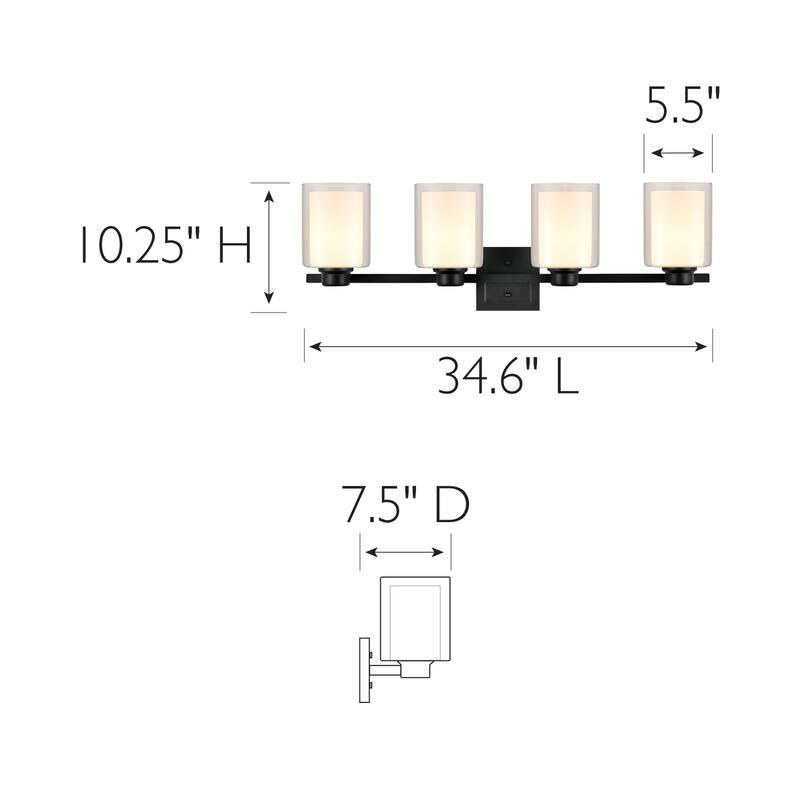 Oslo Vanity Light Fixture Matte Black - Matte Black