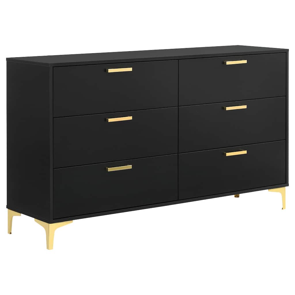 Dresser and Mirror Set Featuring Smooth Glide Drawers, Sleek Contemporary Lines, and Spacious Bedroom Storage