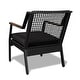 preview thumbnail 4 of 5, Real Flame Calvin Chair (Set of two) Black 25.25”