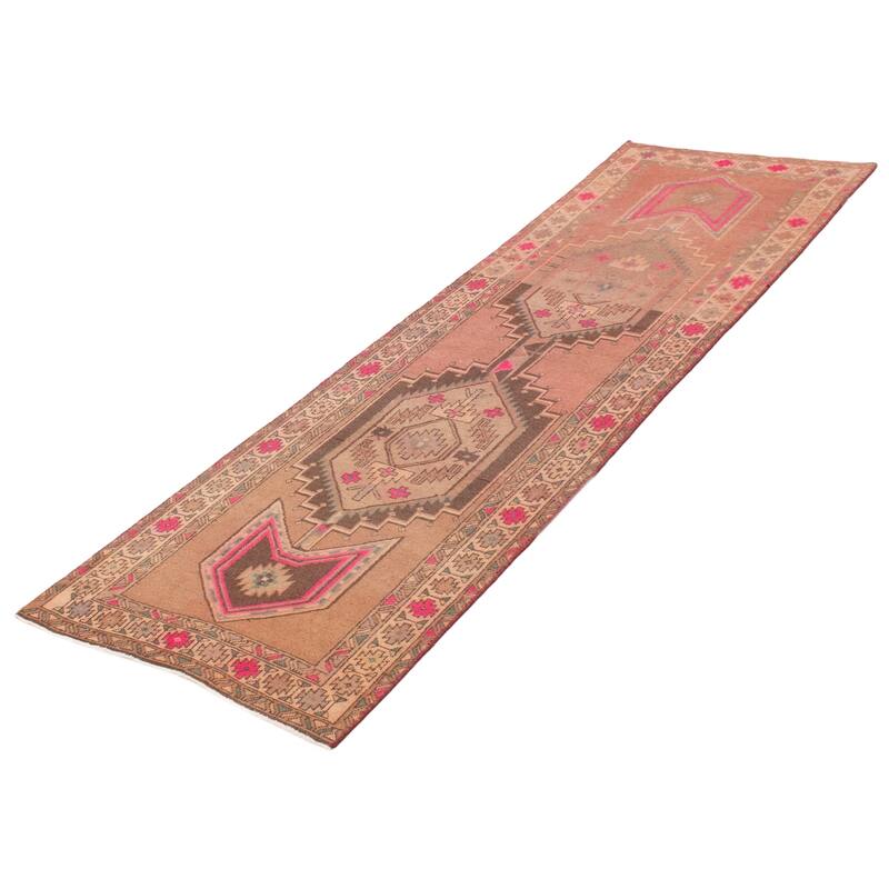 ECARPETGALLERY Hand-knotted Konya Anatolian Copper Wool Rug - 3'3 x 10'1