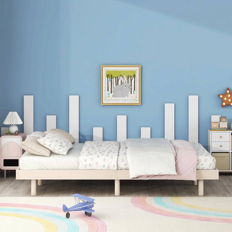 Contemporary Floating Platform Bed Frame