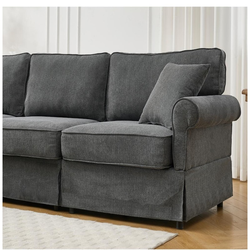 Modern Upholstered Modular L-shaped Sectional Sofa