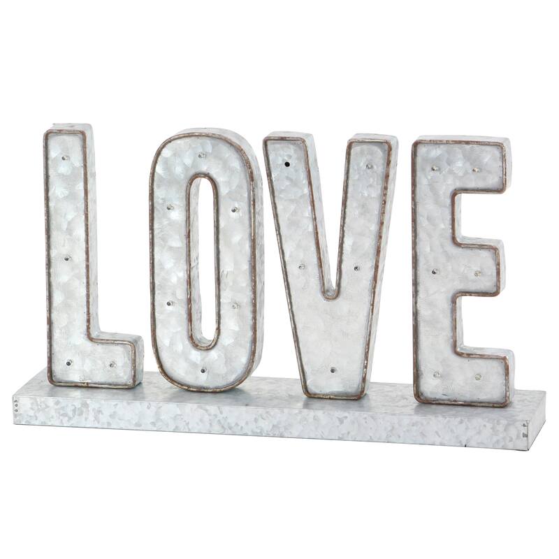 Grey Iron Farmhouse Decorative Sign 12 x 20 x 4 - 20 x 4 x 12