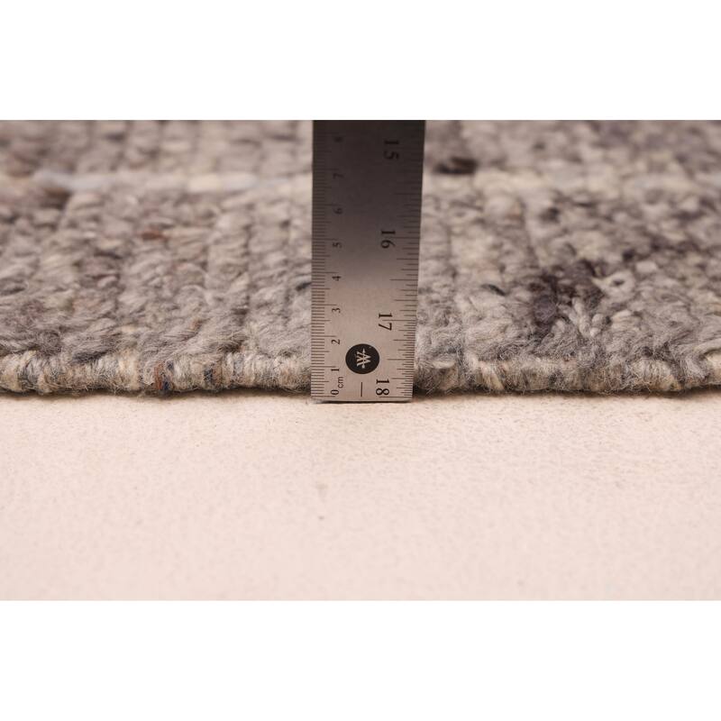 ECARPETGALLERY Hand-knotted Tangier Grey Wool Rug - 8'2 x 10'0