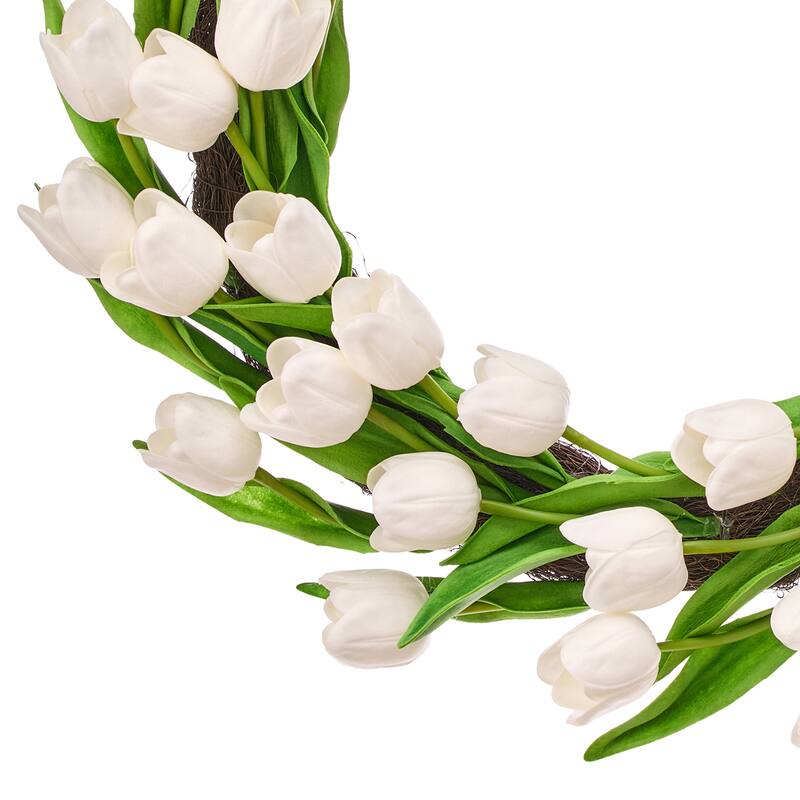 21" Pu Spring Tulip Wreath