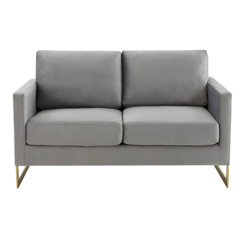 Lincoln Velvet 2-Seater Sofa with Foam Cushions Pocket Spring Stainless Steel Base Removable Cushion Fully Assembled