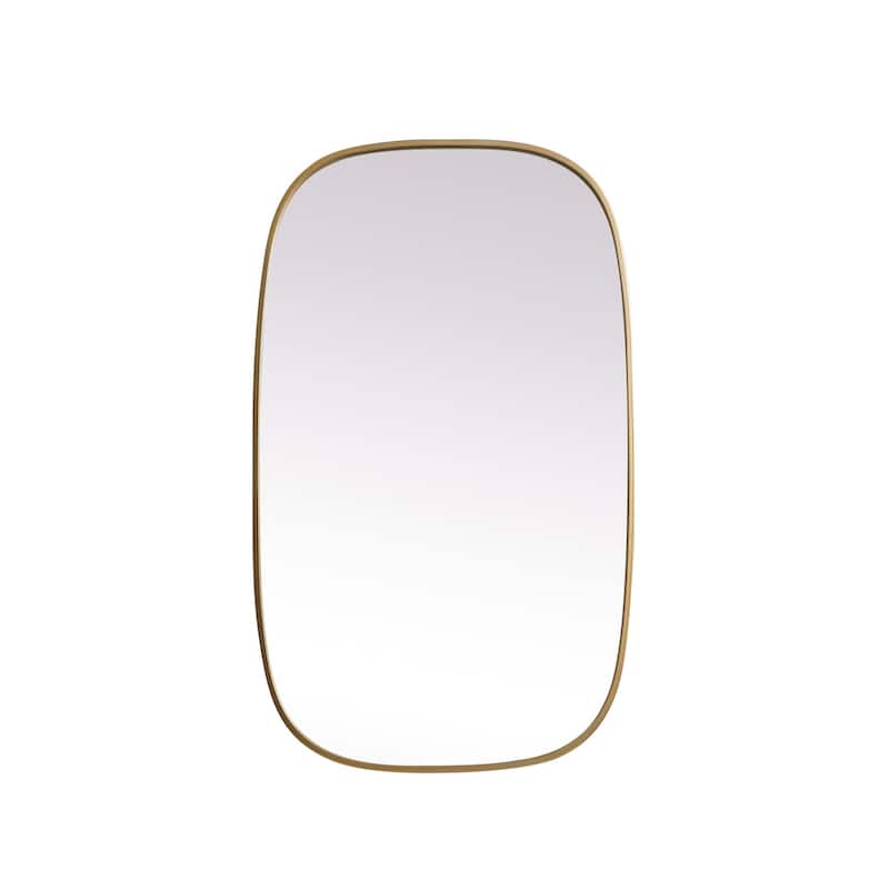 Indigo Home Metal Frame Oval Mirror 24x40 Inch
