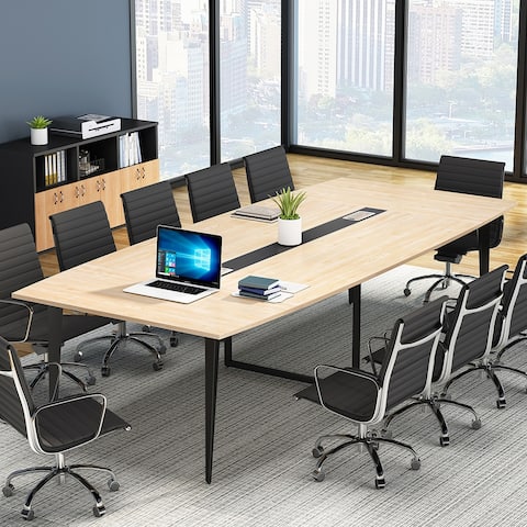 8FT Conference Table, Boat Shaped Meeting Table