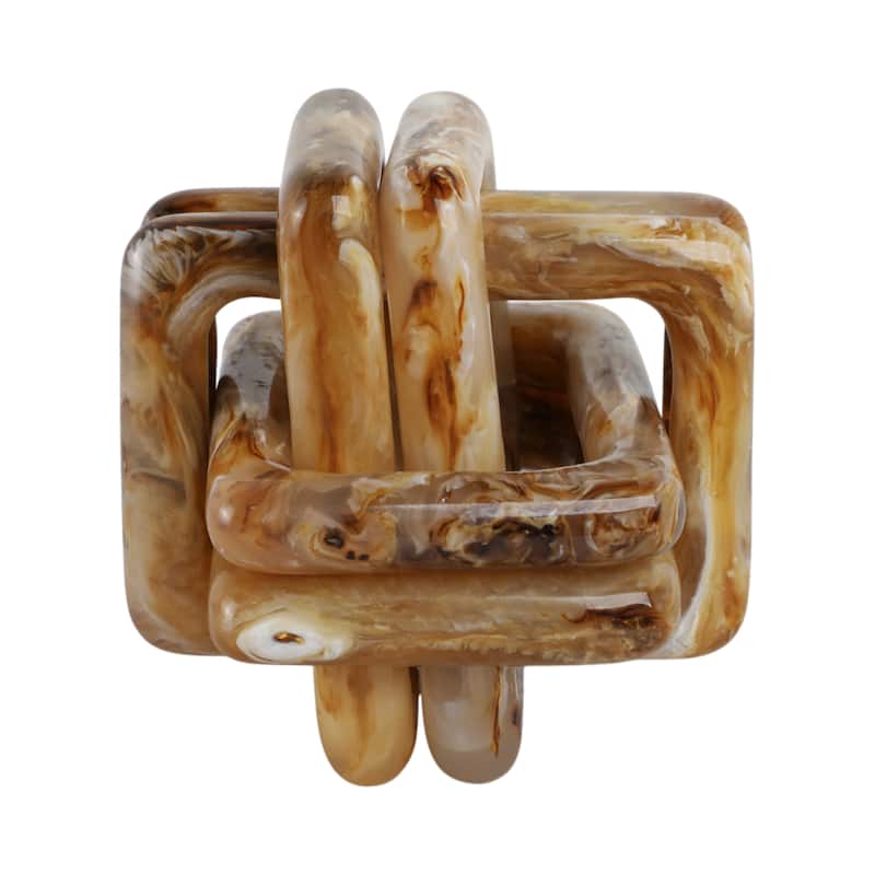 Modern Resin Decorative Object Knot Sleek and Stylish Accent Piece - 6" x 6" x 6"