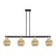 preview thumbnail 15 of 27, Innovations Lighting Urban Downtown - Preston - 4 Light 48" Globe Shade Stem Hung Island Light Mercury/Black Antique Brass